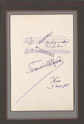 Busoni, Ferruccio, - Autografy, rukopisy, certifikáty