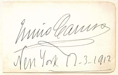 Caruso, Enrico, - Autographen, Handschriften, Urkunden