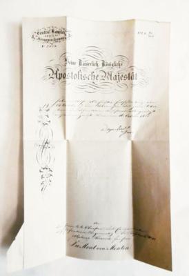 Franz Joseph I., - Autografi, manoscritti, certificati