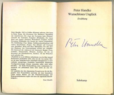 Handke, Peter, - Autographs, manuscripts, certificates
