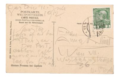 Klimt, Gustav, - Autographs, manuscripts, certificates