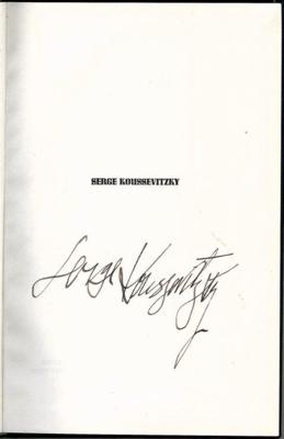 Koussevitzky, Serge, - Autographen, Handschriften, Urkunden