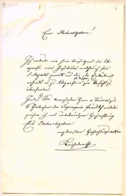Kriehuber, Josef, - Autografi, manoscritti, certificati