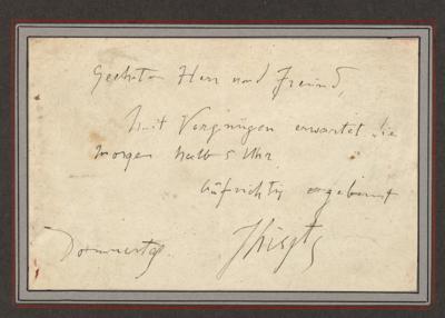 Liszt, Franz, - Autographen, Handschriften, Urkunden
