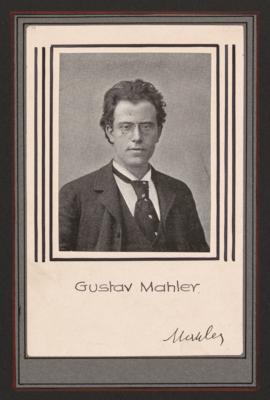 Mahler, Gustav, - Autographs, manuscripts, certificates