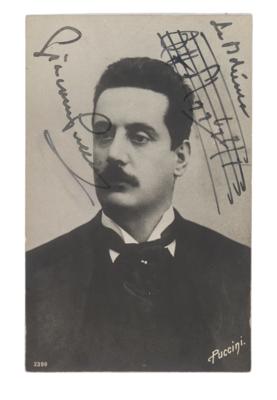 Puccini, Giacomo, - Autografi, manoscritti, certificati
