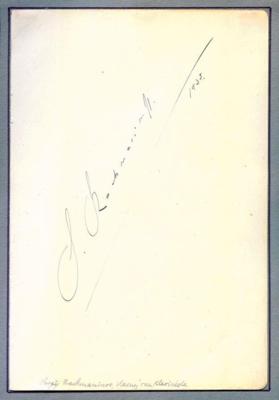 Rachmaninoff, Serge, - Autographen, Handschriften, Urkunden