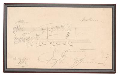 Schumann, Clara, - Autographs, manuscripts, certificates
