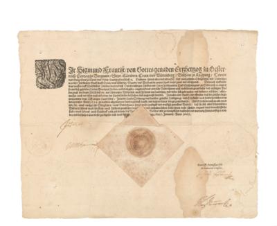 Sigismund Franz, - Autographen, Handschriften, Urkunden