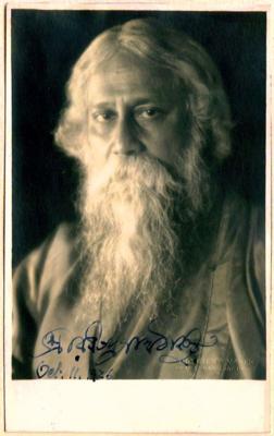 Tagore, Rabindranath, - Autografy, rukopisy, certifikáty