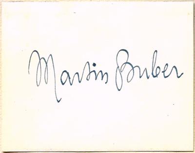 Buber, Martin, - Autographs, manuscripts, documents