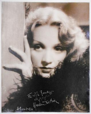 Dietrich, Marlene, - Autografy, rukopisy, dokumenty