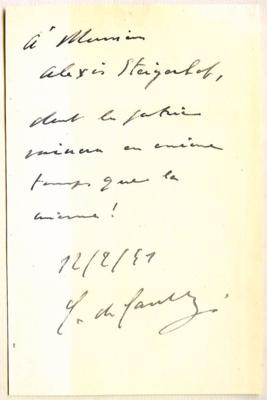 Gaulle, Charles de, - Autografy, rukopisy, dokumenty