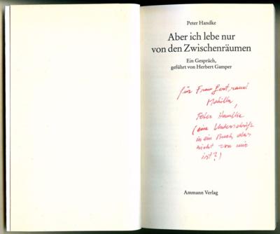 Handke, Peter, - Autographen, Handschriften, Urkunden