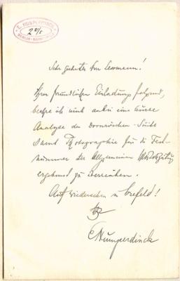 Humperdinck, Engelbert, - Autographs, manuscripts, documents