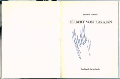 Karajan, Herbert v., - Autographen, Handschriften, Urkunden