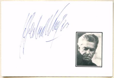 Karajan, Herbert v., - Autografy, rukopisy, dokumenty