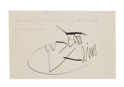 Klimt, Gustav, - Autographs, manuscripts, documents