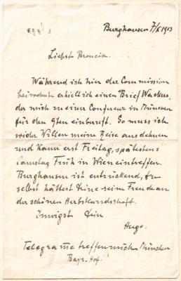 Koller-Pinell, Bronica, - Autographen, Handschriften, Urkunden