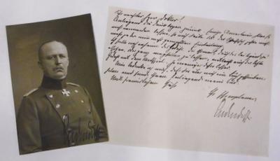 Ludendorff, Erich, - Autographs, manuscripts, documents