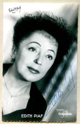 Piaf, Edith, - Autographen, Handschriften, Urkunden