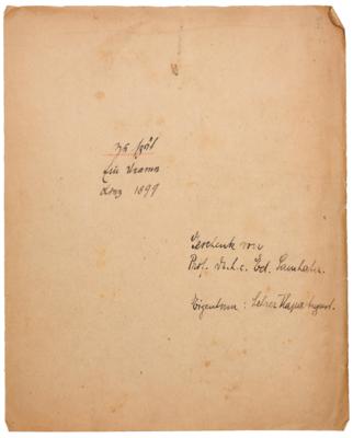 Samhaber, Edward, - Autographs, manuscripts, documents