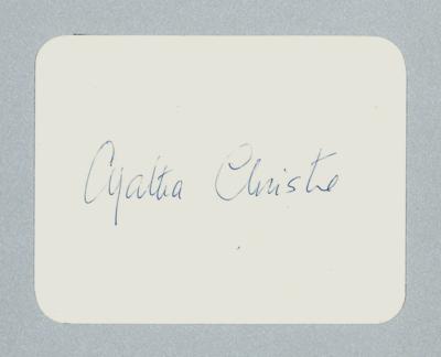 Christie, - Autografy, rukopisy, dokumenty