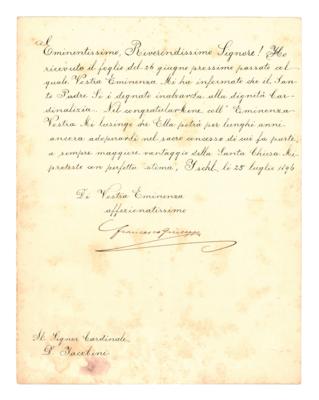 Franz Joseph I., - Autografy, rukopisy, dokumenty