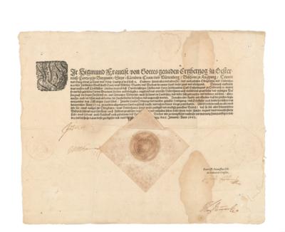 Sigismund Franz, - Autografy, rukopisy, dokumenty