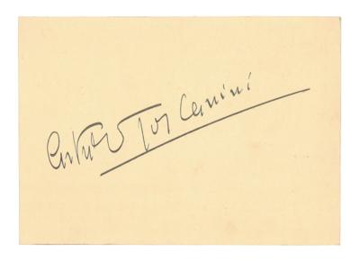 Toscanini, - Autografy, rukopisy, dokumenty