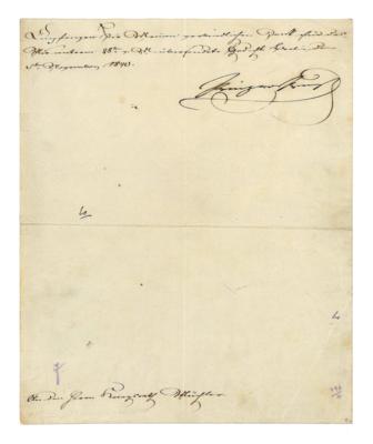 Wilhelm I., - Autografy, rukopisy, dokumenty