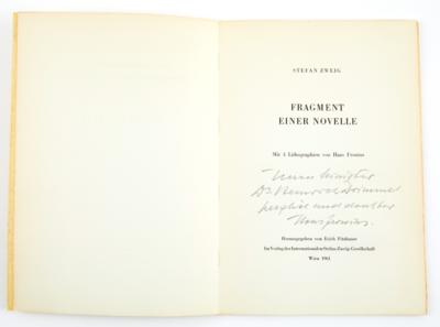Zweig, - Autografi, manoscritti, documenti