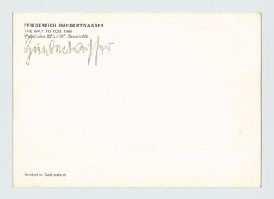Hundertwasser, Friedensreich, - Autografy, rukopisy, dokumenty