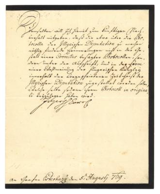 Joseph II., - Autografy, rukopisy, dokumenty