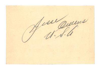 Owens, Jesse, - Autographen, Handschriften, Urkunden