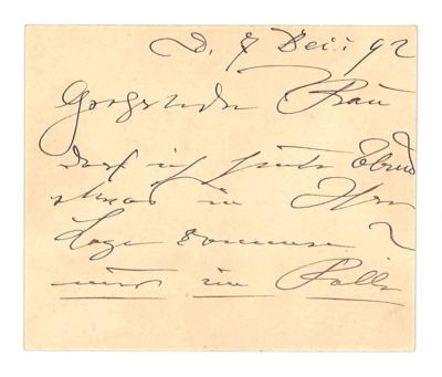Schumann, Clara, - Autografi, manoscritti, documenti