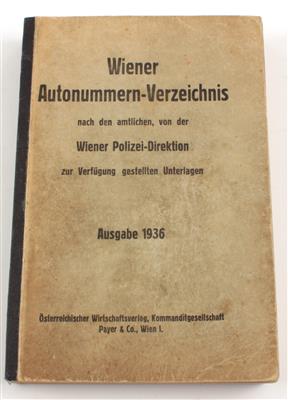 Wiener Autonummern - Verzeichnis - Bücher und dekorative Grafik