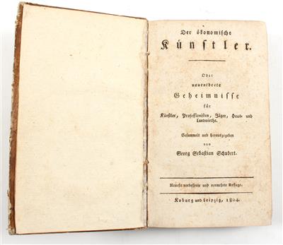 (Sinner, J. C. D., Pseud.:) Schubert, G. S. - Books and Decorative Prints