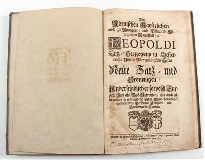 Leopold I. - Neue Satz- und Ordnungen - Books and Decorative Prints