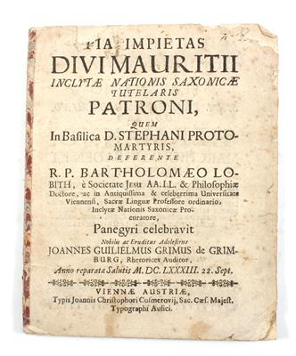 Grim de Grimburg, J. W. - Knihy a dekorativní tisky