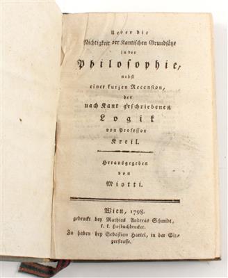 KANT. - MIOTII, (P.). - Bücher und dekorative Grafik