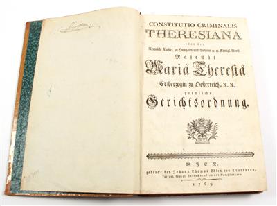 CONSTITUTIO CRIMINALIS THERESIANA - Bücher und dekorative Grafik