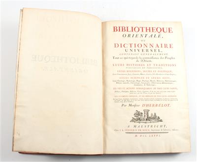 HERBELOT de MOLAINVILLE, B. d'. - Bücher und dekorative Grafik