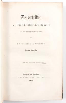 RADETZKY, (J. W. v.). - Bücher und dekorative Grafik