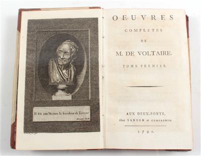 VOLTAIRE, (F. M. A.) de. - Knihy a dekorativní tisky