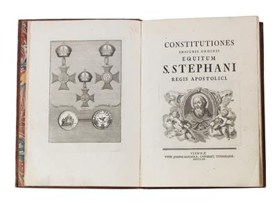k. u. SANKT STEPHANS - ORDEN. - CONSTITUTIONES - Knihy a dekorativní tisky