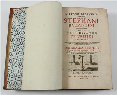 STEPHANUS BYZANTINUS. - Bücher und dekorative Grafik