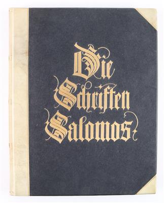 GOLDSCHMITT. - Die SCHRIFTEN SALOMOS. - Knihy a dekorativní tisky