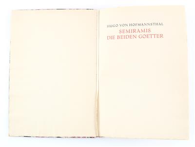 HOFMANNSTHAL, H. v. - Books and Decorative Prints