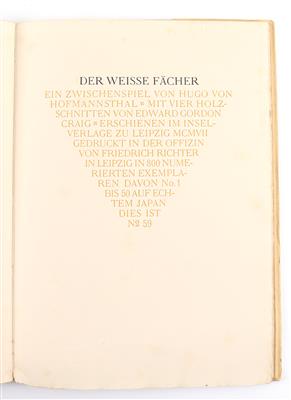 HOFMANNSTHAL, H. v. - Bücher und dekorative Graphik